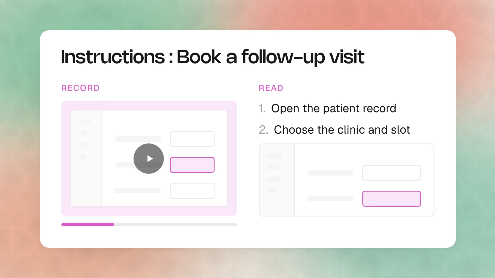 Healthcare training videos and job aids
