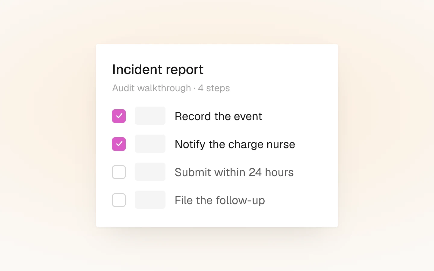 Regulatory walkthroughs
