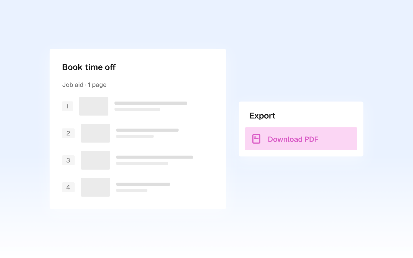 Printable one-pagers