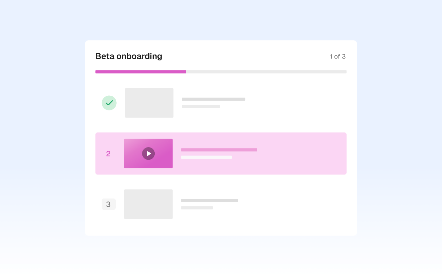 Beta onboarding
