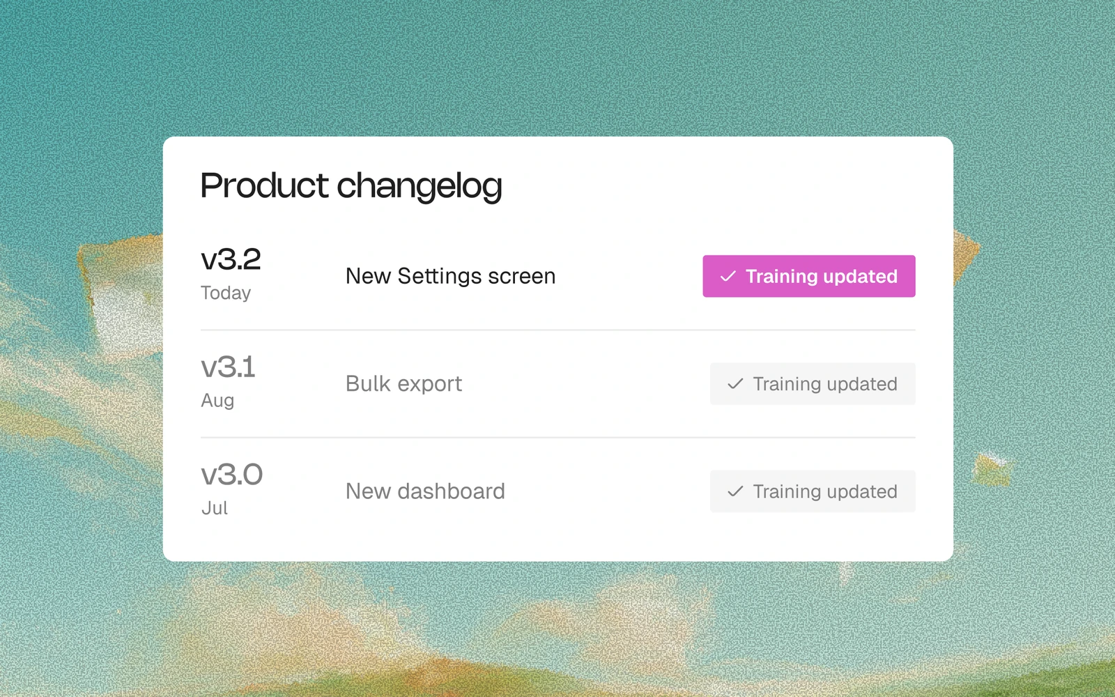 Product training videos that keep up with every release
