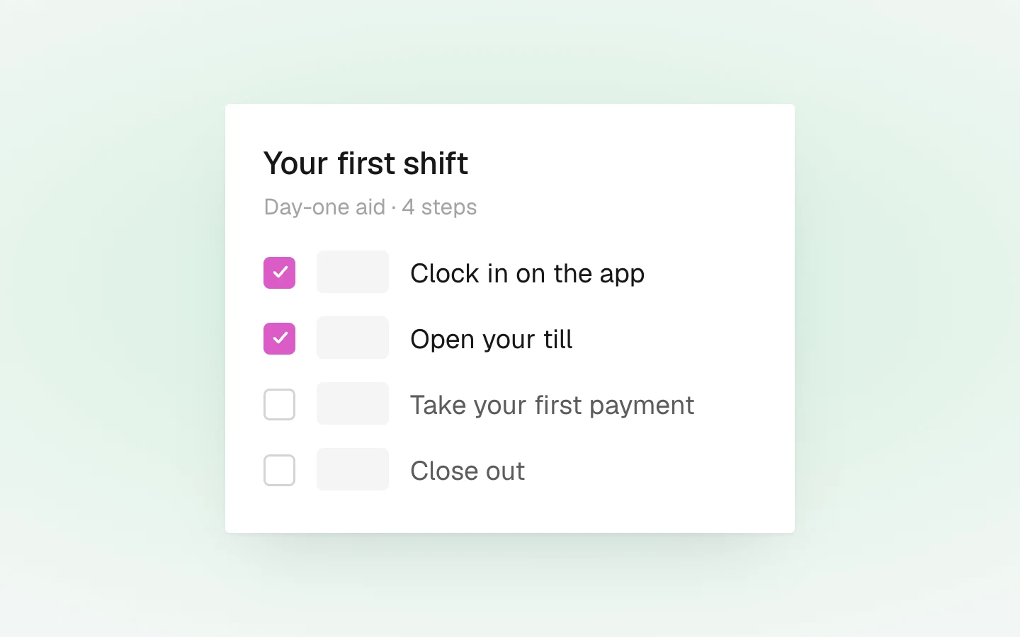 Day-one aids for new hires